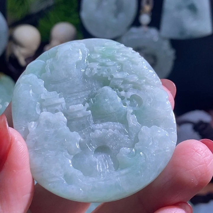 【闪购商品】颈饰未镶嵌翡翠山水