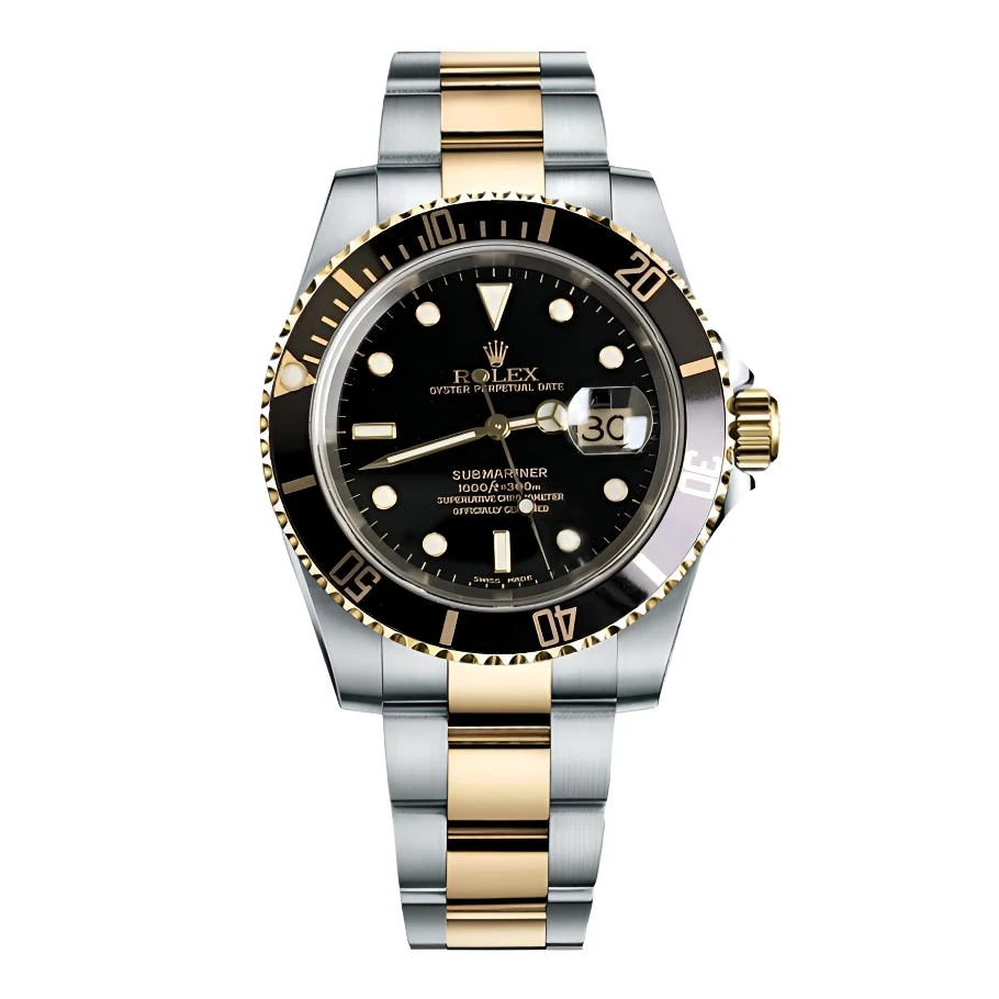 99新 Rolex/劳力士 潜航者型16613/间金黑/40mm/自动机械/单表
