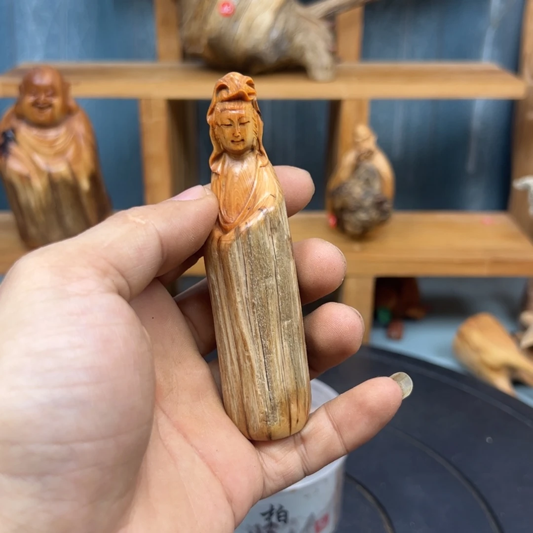 木随**赵崖柏木摆件手把件