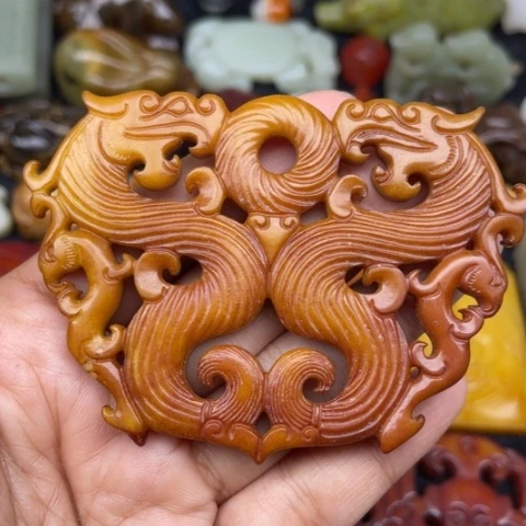 蛇纹石玉未镶嵌颈饰54
