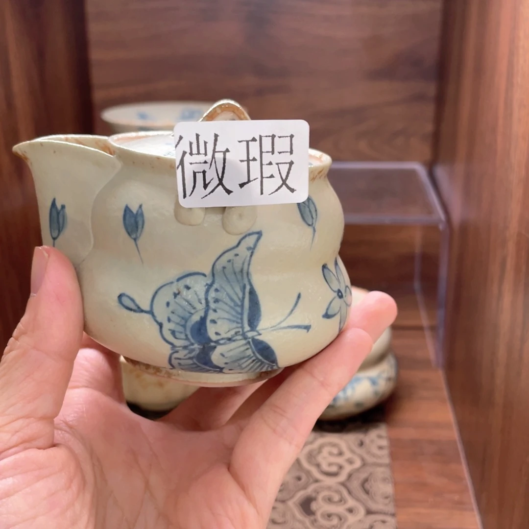 纯手绘釉下彩微瑕