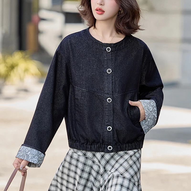 5880小香风休闲短款外套2025新款女百搭爆款独特超好看夹克上衣