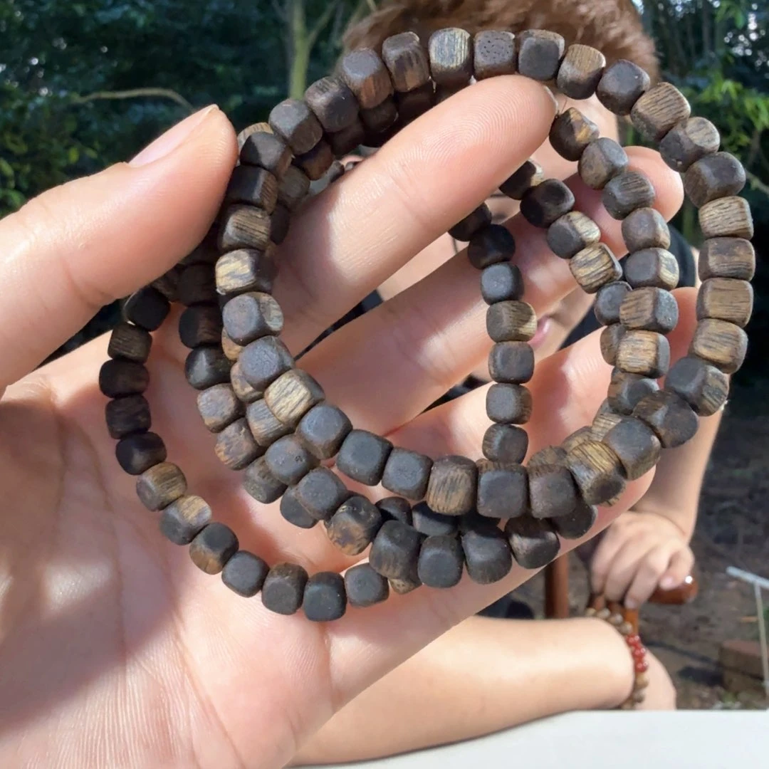 沉香碎屑沉香流油王方糖珠单圈 多样性发一