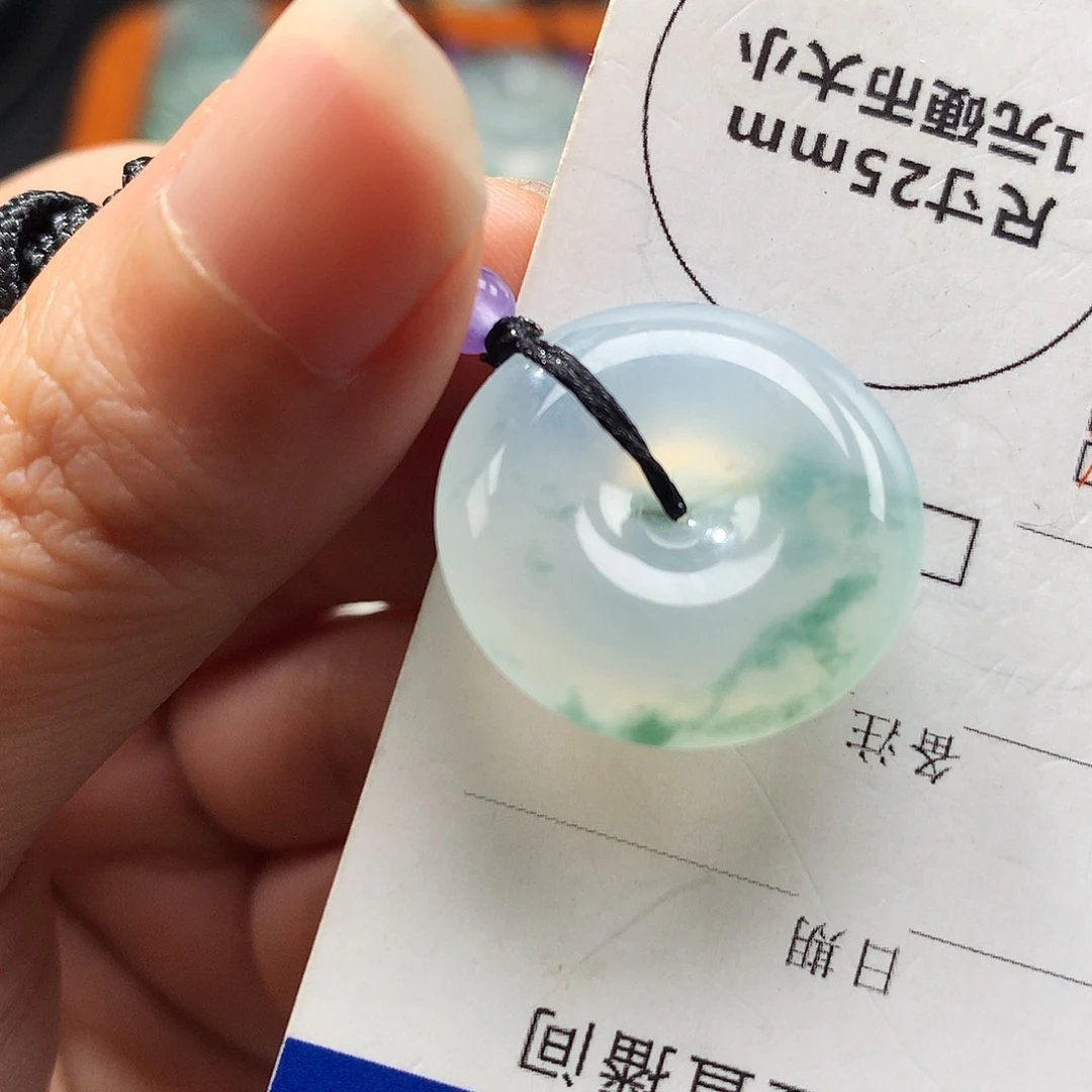 吊坠(不含链)未镶嵌翡翠平安扣