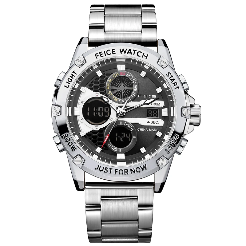 飞克多功能手表创意大气男士潮流夜光运动防水男表