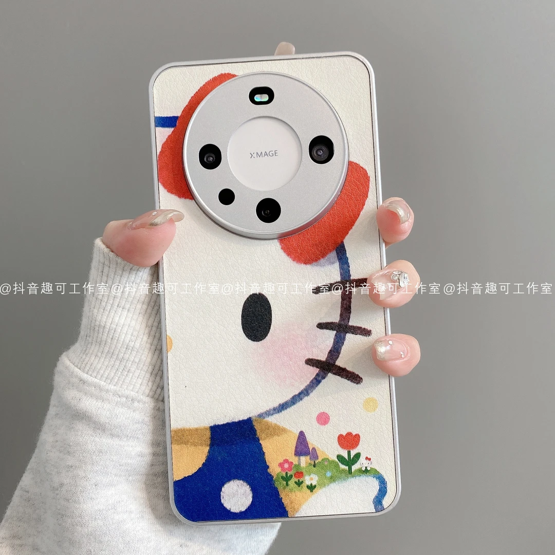 金属皮革适用华为mate70pro/60/50/40/30苹果17promax潮KT手机壳