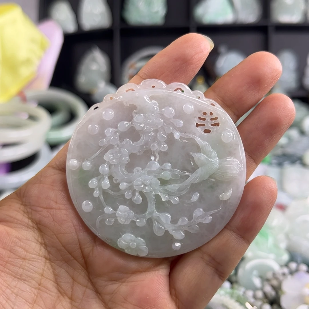翡翠未镶嵌吊坠(不含链)