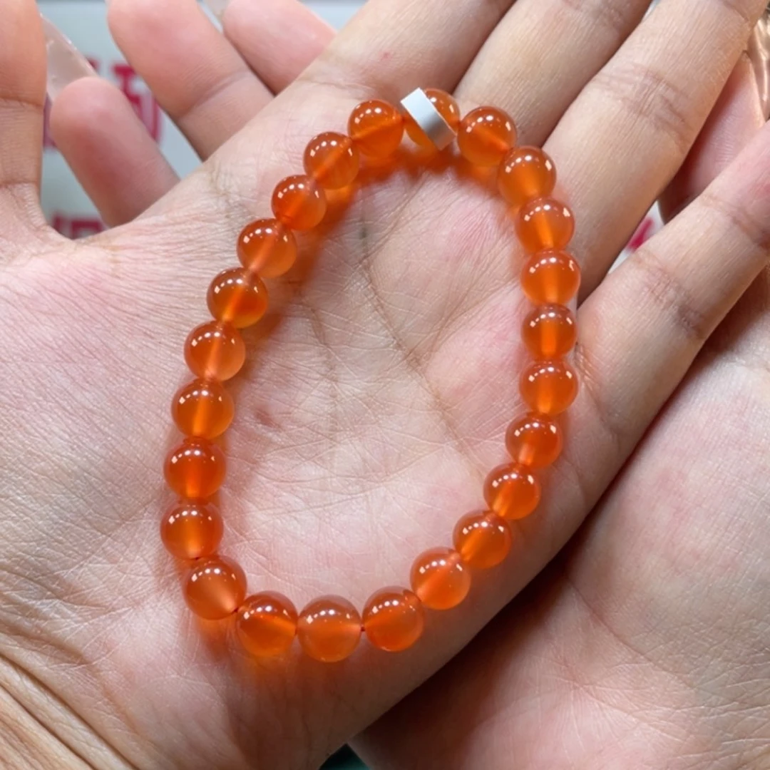 南红玛瑙原矿南红小庄冰红卡7➕手串未镶嵌