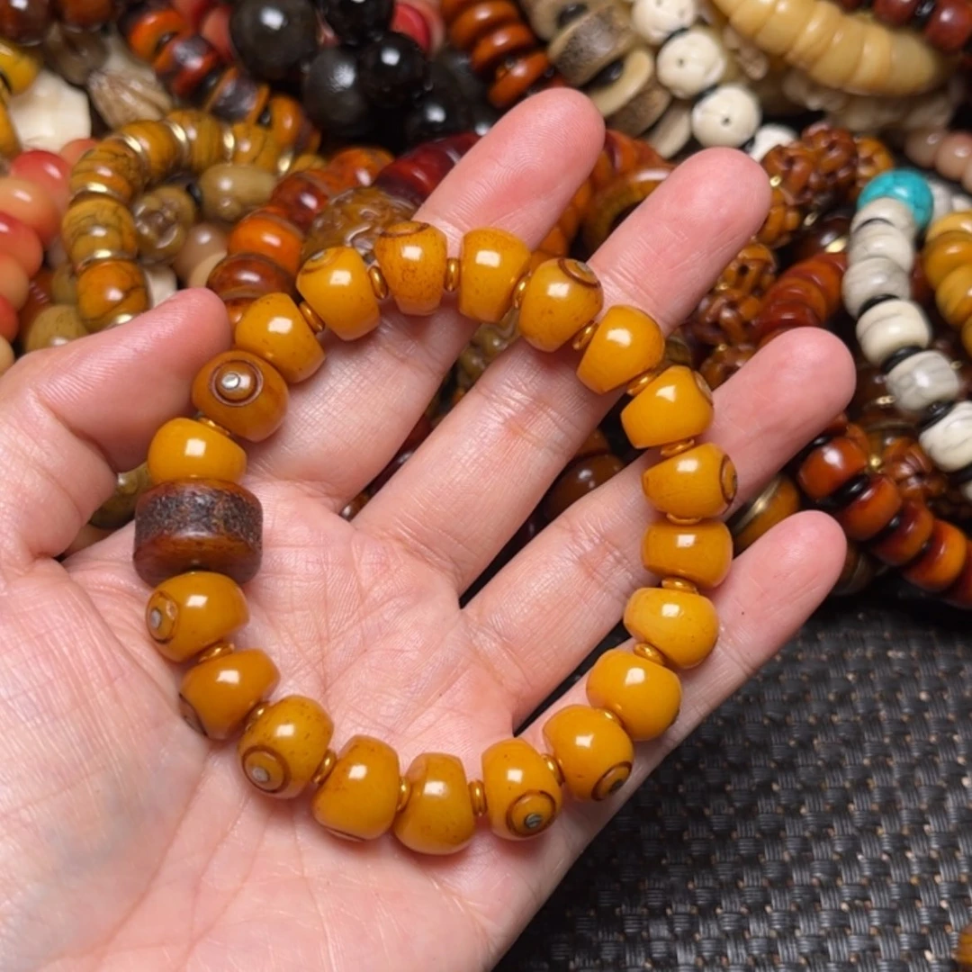 【闪购商品】牛骨手串/手链牛骨镶嵌大肠12×20颗