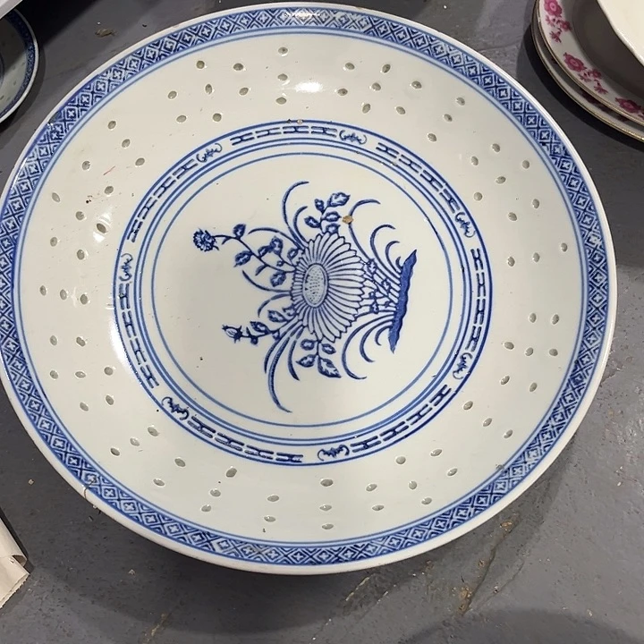 大***.摆件景德镇陶瓷玲珑大盘子1个