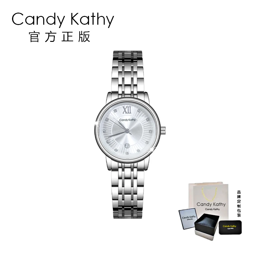 Candy Kathy【官方正版】CK1488太阳之光简约百搭日历手表女士腕表