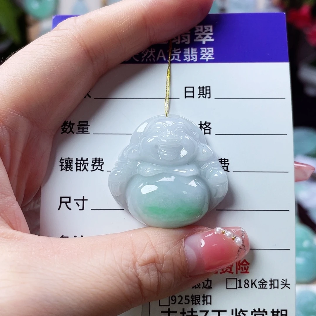 翡翠未镶嵌颈饰佛公57