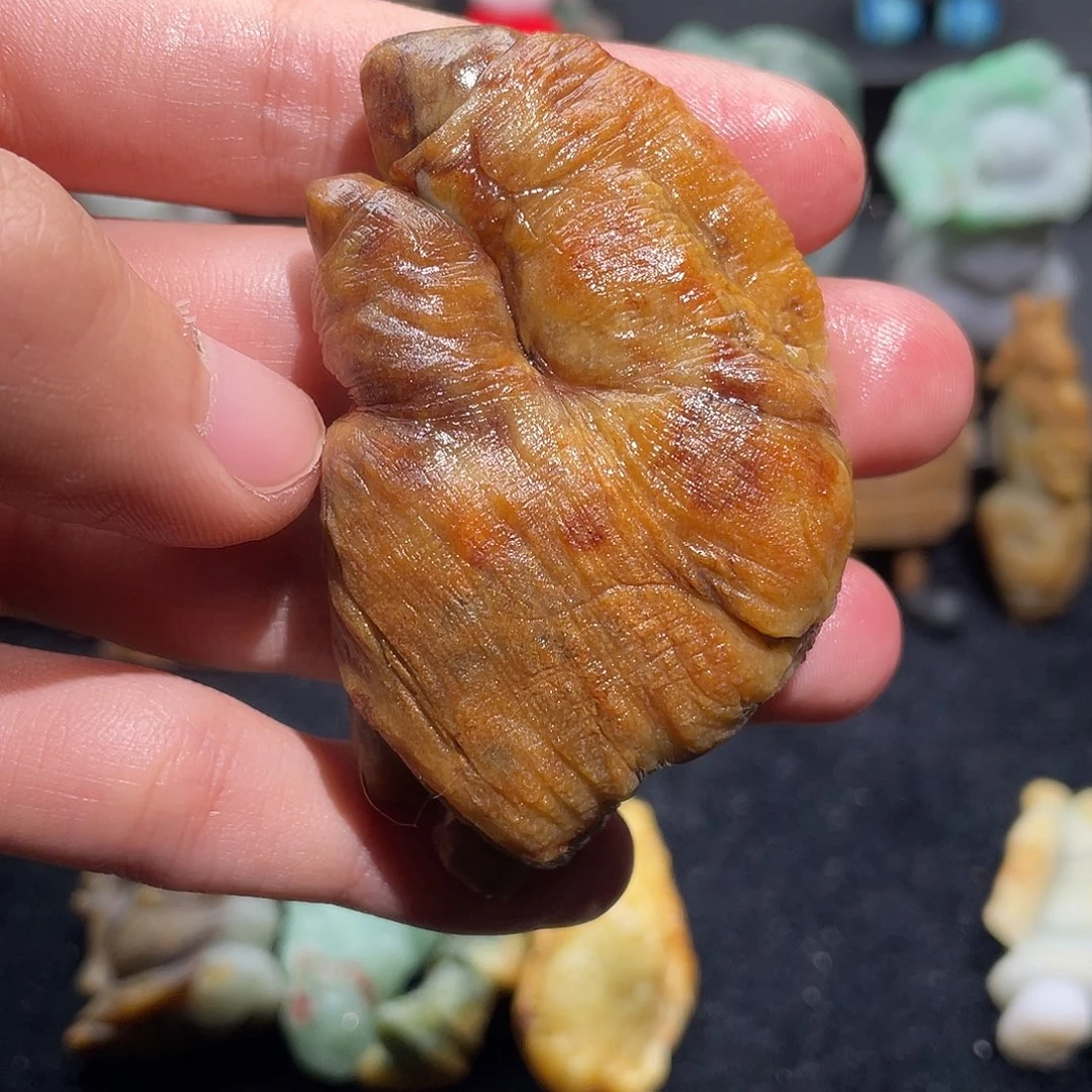 想***粑翡翠未镶嵌挂件猪蹄