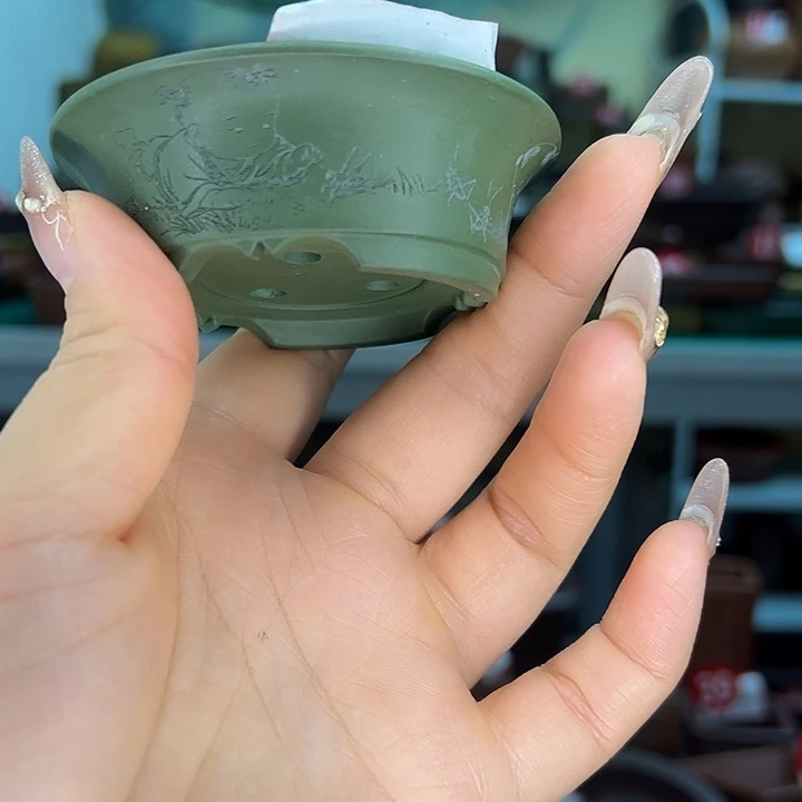 紫砂花盆可可爱爱小花盆