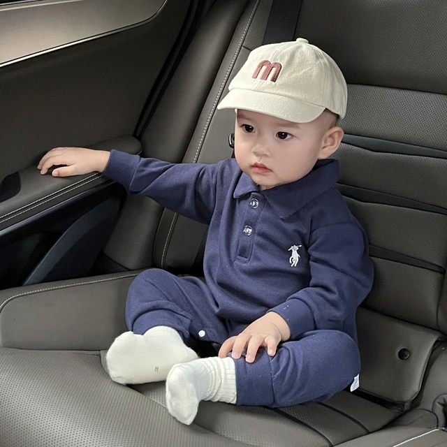 男宝宝连体衣秋装洋气婴儿衣服春秋款polo衫婴幼儿秋冬加绒外出服