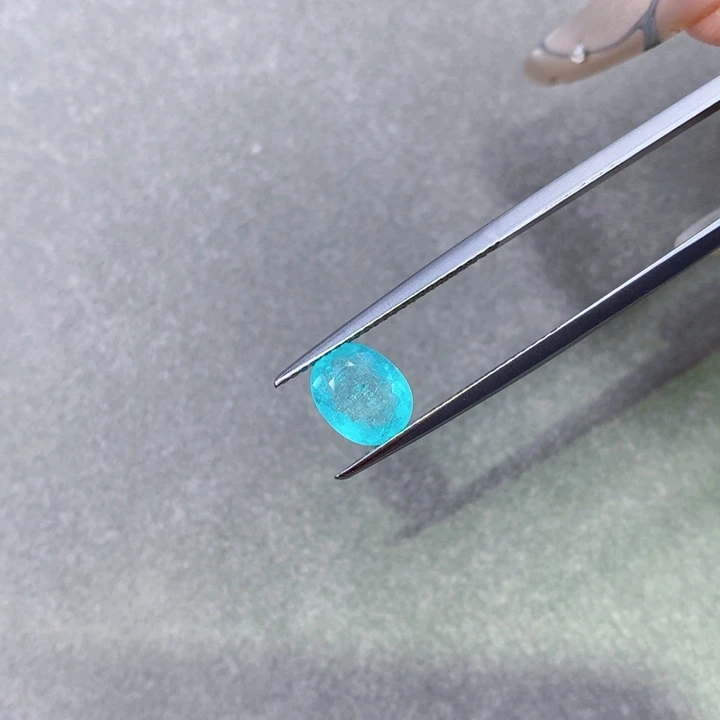 帕拉依巴碧玺珠宝半成品未镶嵌1.53ct霓虹蓝帕拉伊巴