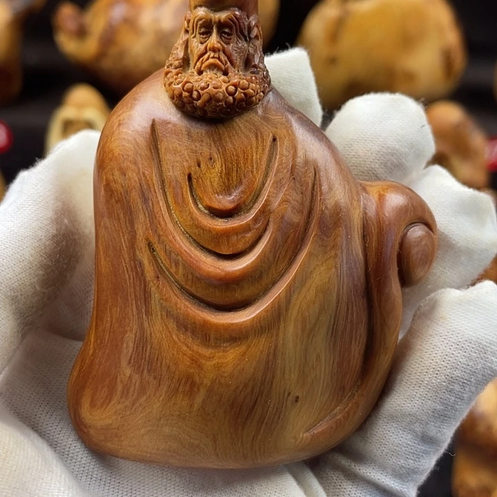 柏木（崖柏）达摩手把件