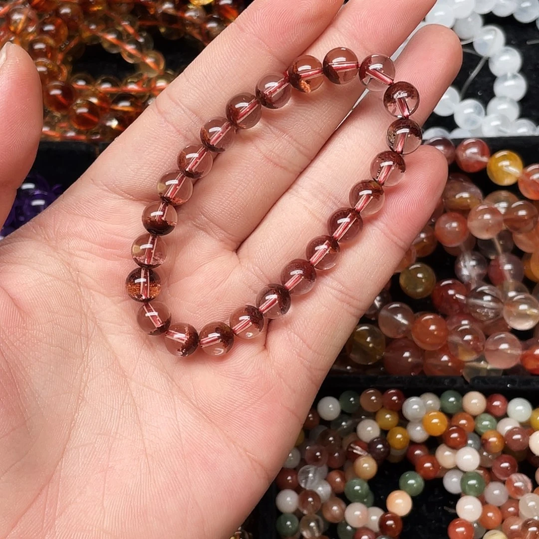 未镶嵌手链水晶红幽灵8.3