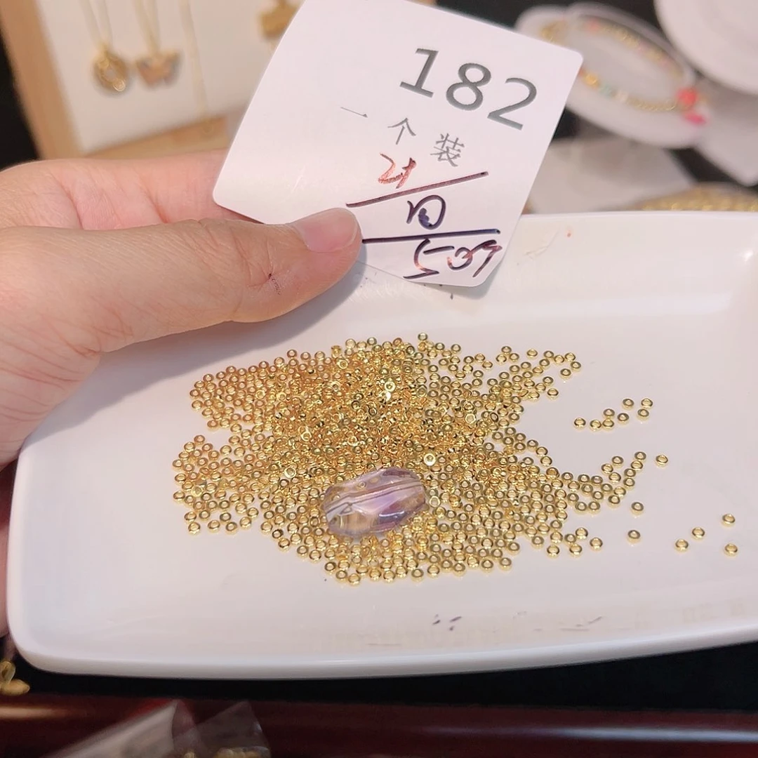 紫晶珠宝半成品银S925镀金镶嵌182