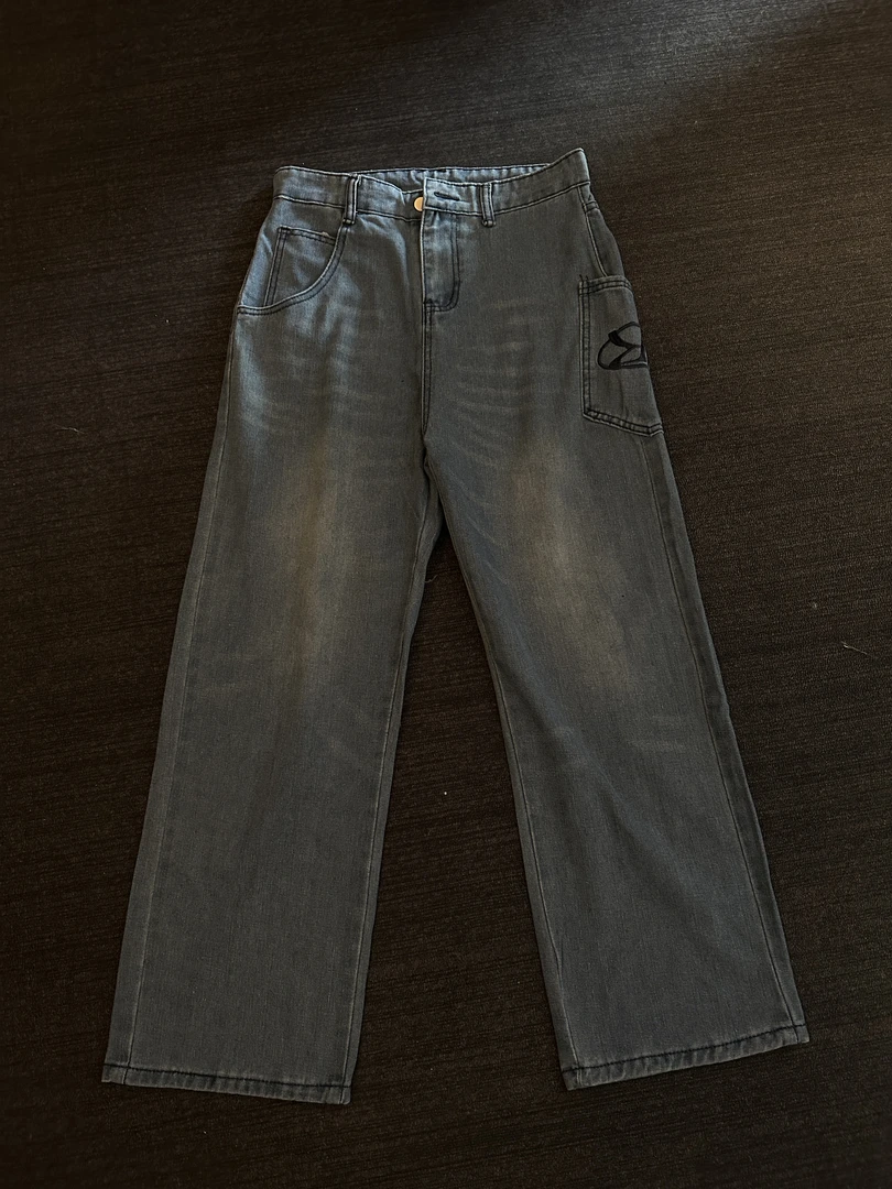 【清清】春秋男士牛仔裤潮牌修身弹力小脚休闲百搭长裤