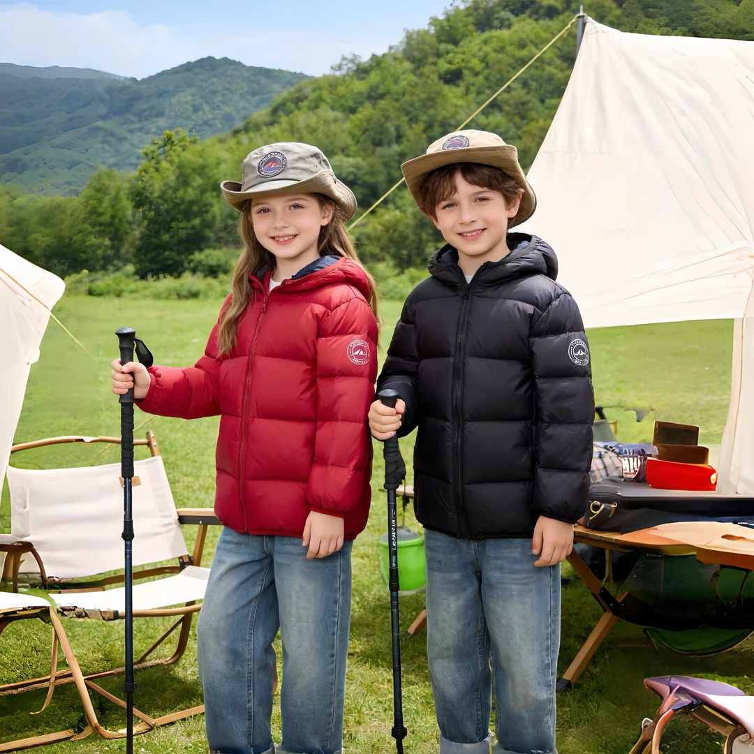 哈罗小黄鸭【国标白鸭绒】亲子装小黄鸭冬季新款泡芙面包款外套