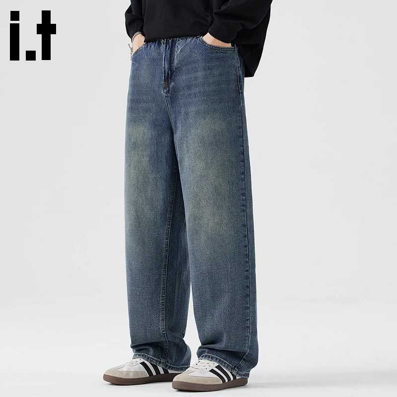 i.t:CHOCOOLATE复古牛仔裤男款2025秋冬美式百搭高级感宽松阔腿裤