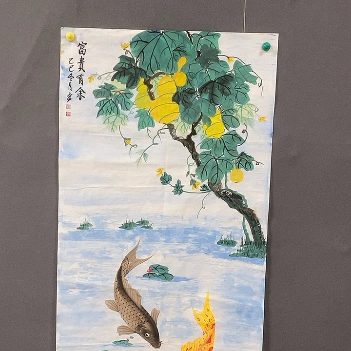 国画黄转盈50/100手绘画芯