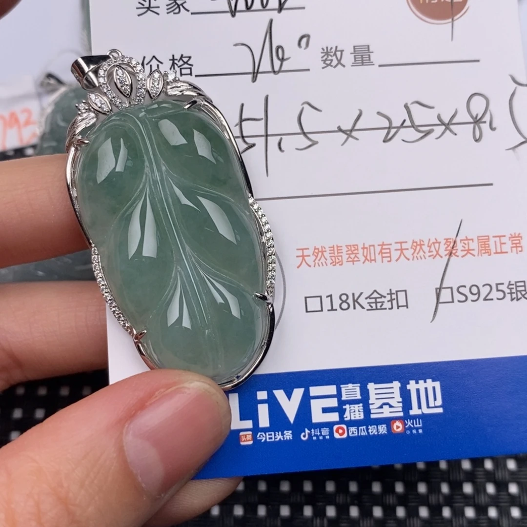 翡翠银S925镶嵌颈饰