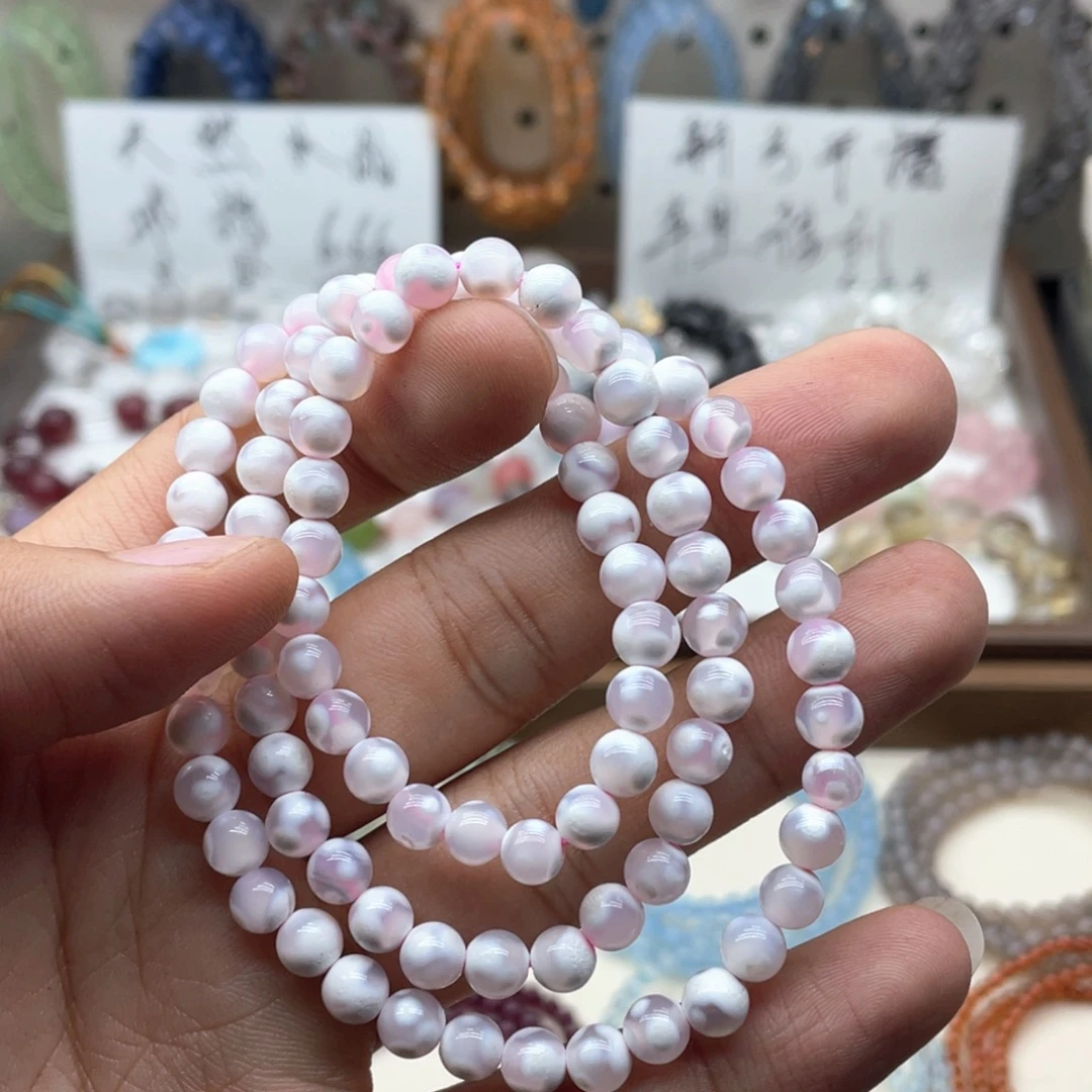 水晶未镶嵌手链雪花玛瑙