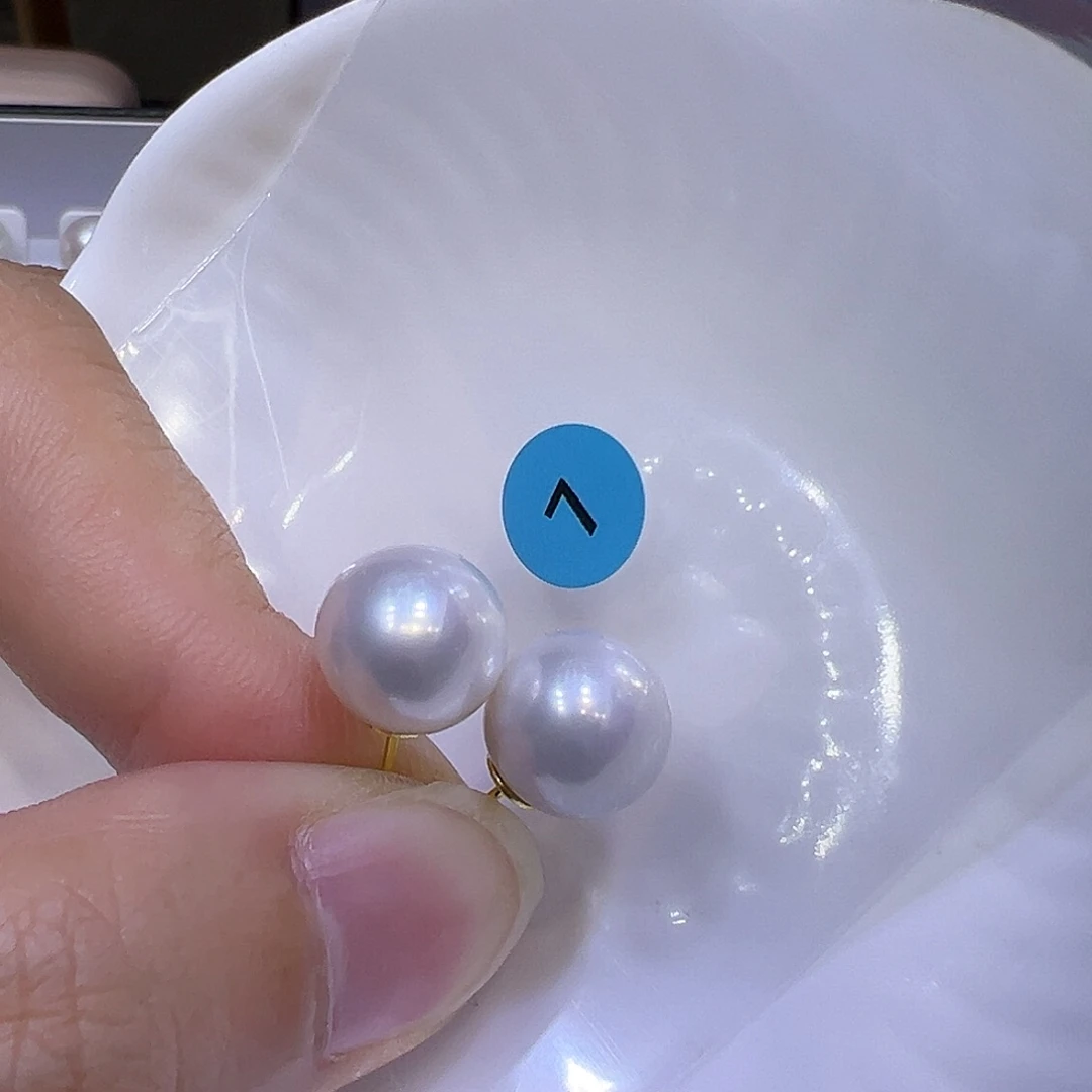 银S925镶嵌淡水珍珠耳饰