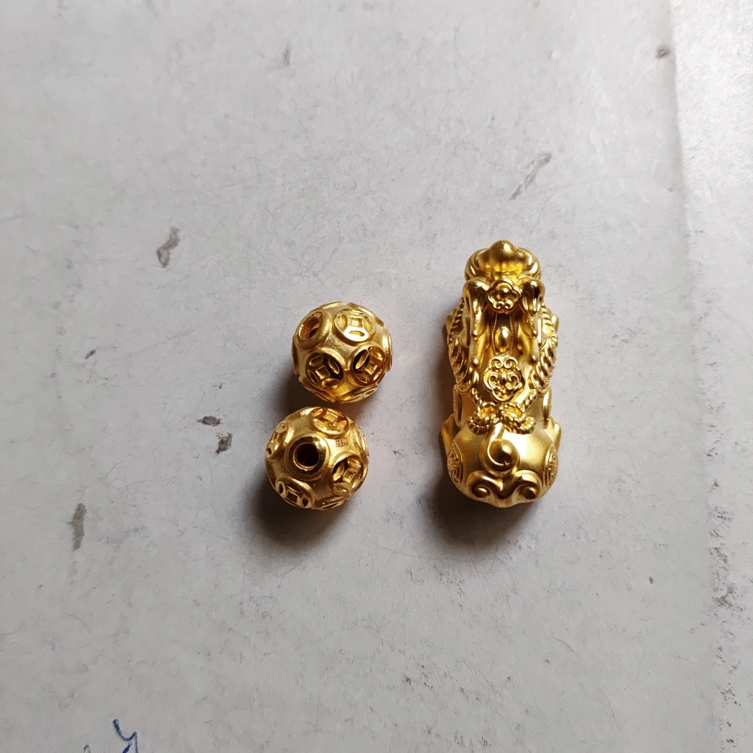 金元宝足金999貔貅珠子首饰