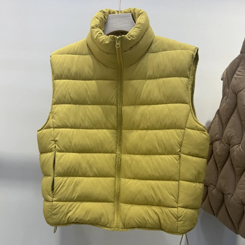 轻薄排骨棉服马甲女2025年秋冬季新款小个子马甲外套马夹坎肩背心