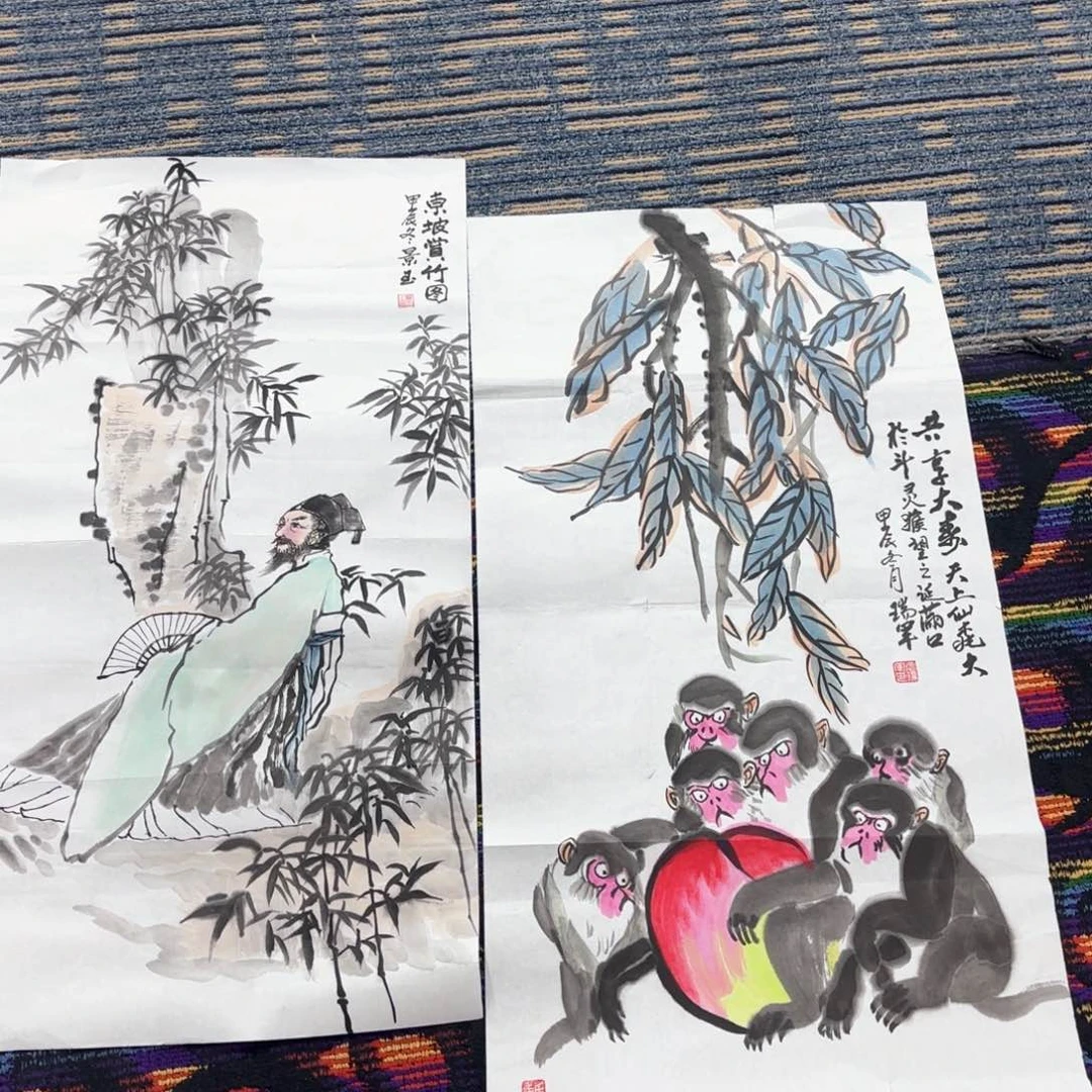 国画国画人物三尺两张 琪
