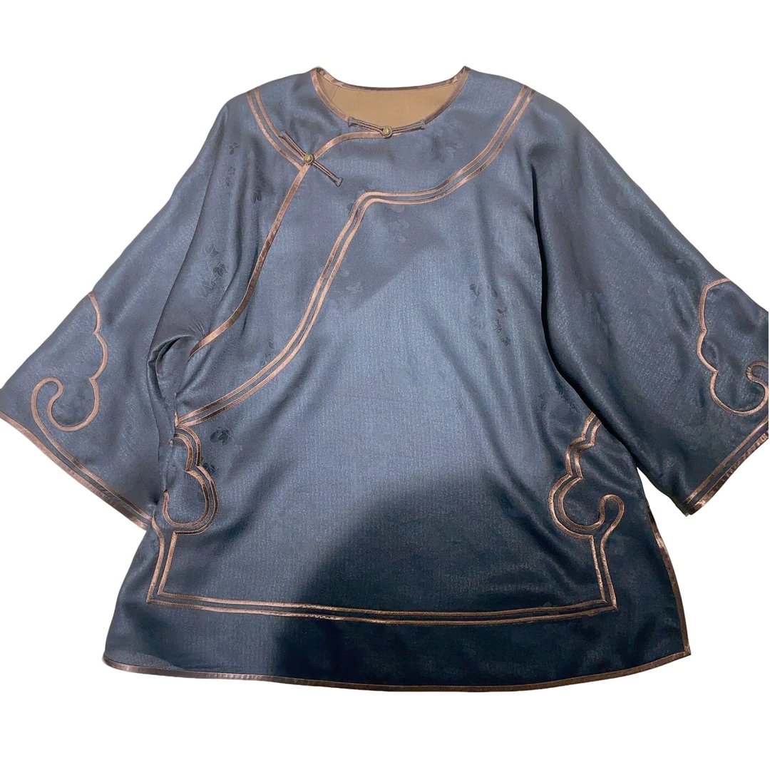 莨衣阁【知浔】绞罗香云纱桑蚕丝太太服中式宽松