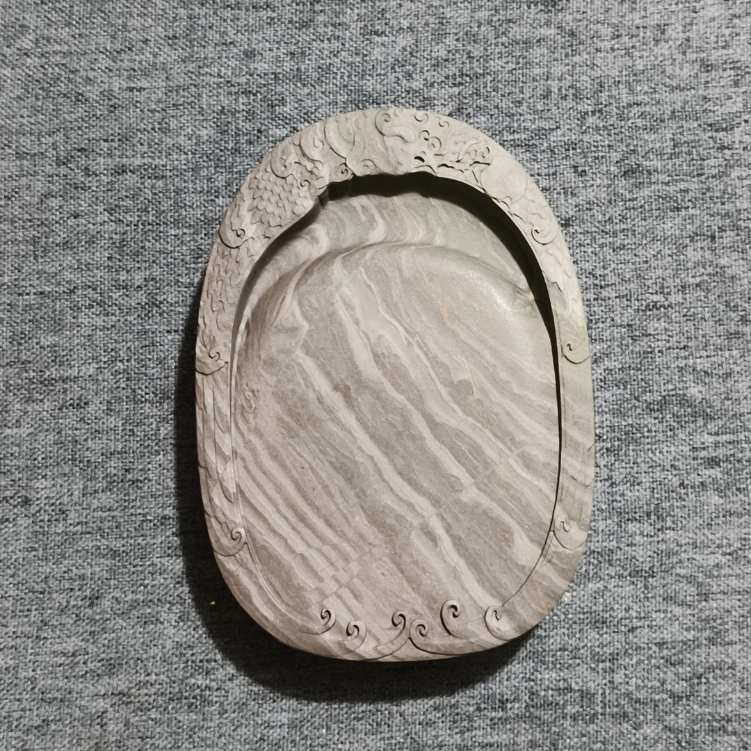 老坑洮砚，喇嘛崖老坑鸊鷉血凤凰砚，尺寸14.5*10.5*2.5厘米