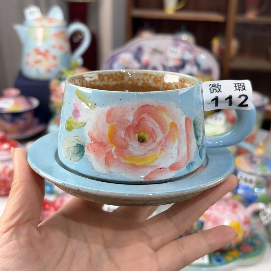 景德镇手绘高温釉下彩陶瓷茶具