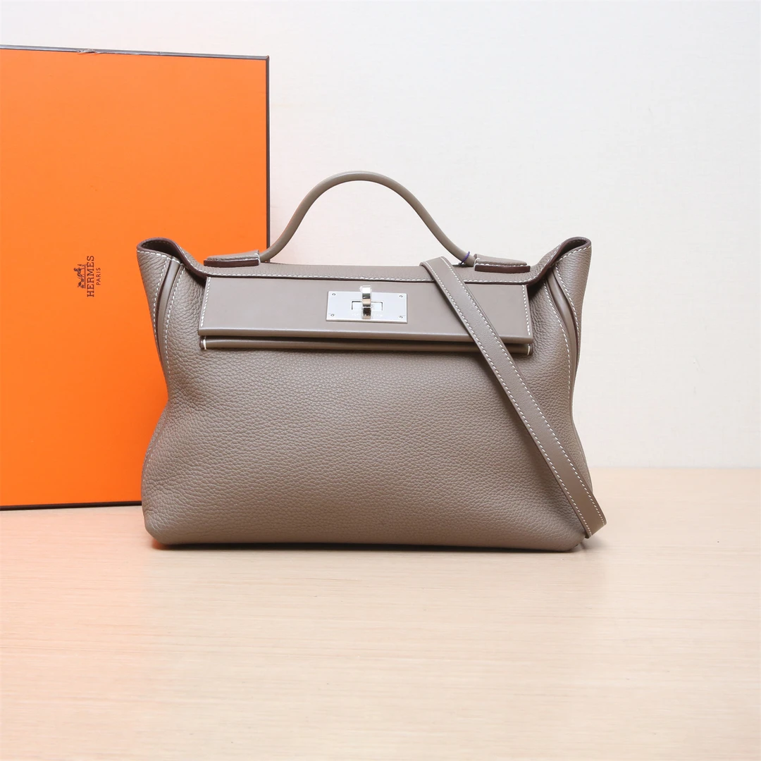 99新 Hermes/爱马仕 大头活动 24/24 爱马仕 包 大象灰Togo皮Y刻