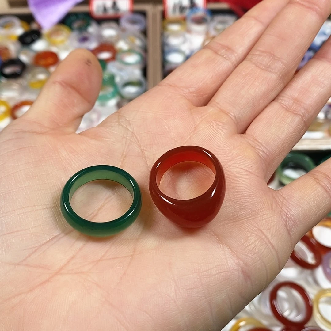 玛瑙/玉髓戒指未镶嵌晓*