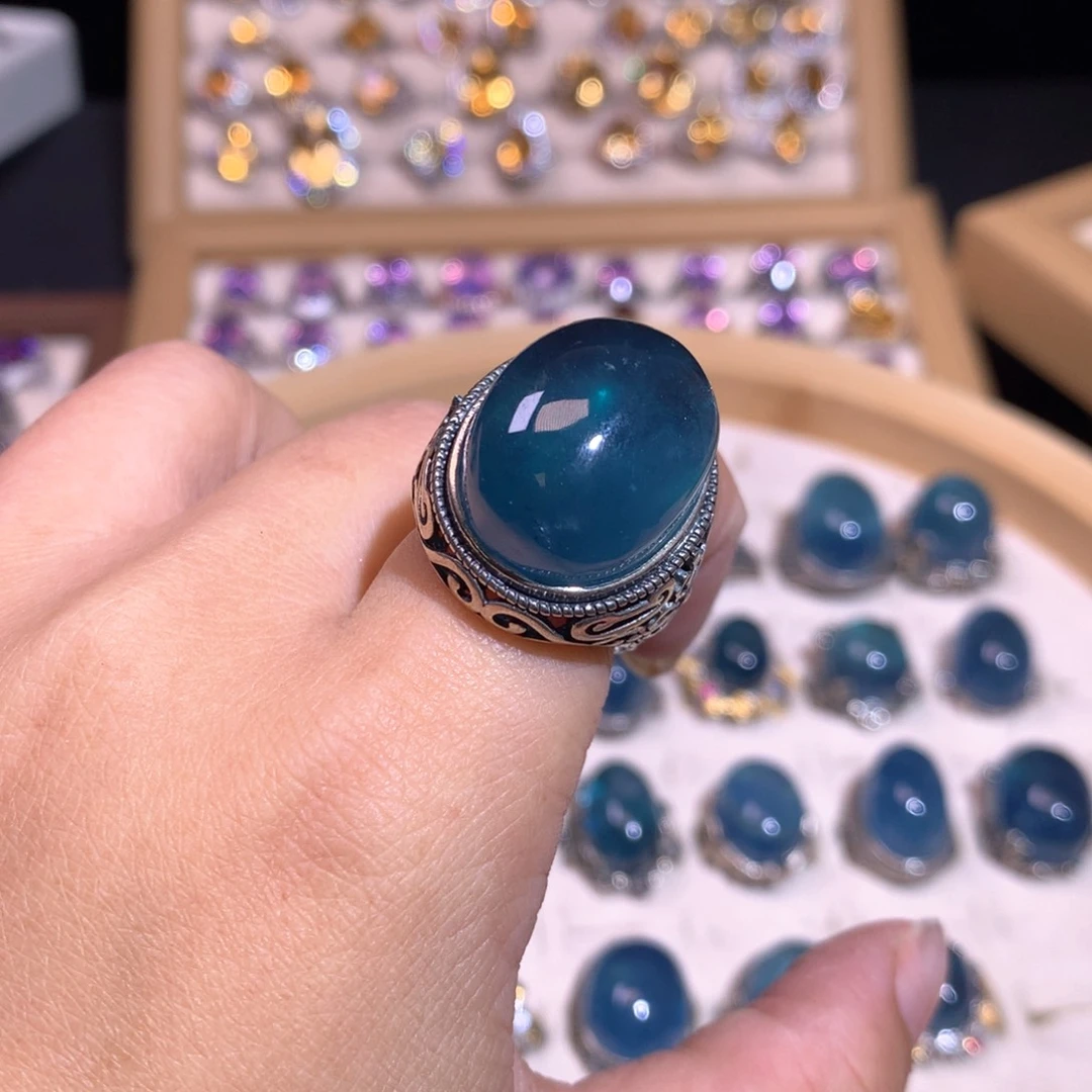 【闪购商品】水晶戒指银S925镶嵌蝶*戒指