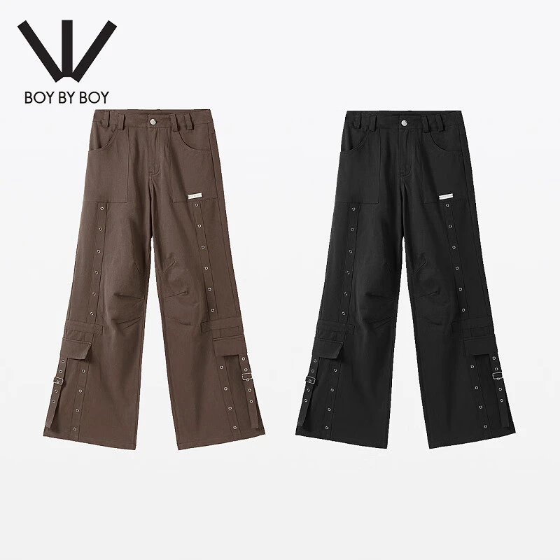 BOY BY BOY商场同款潮牌女装春秋宽松舒适时尚梭织长裤W34001