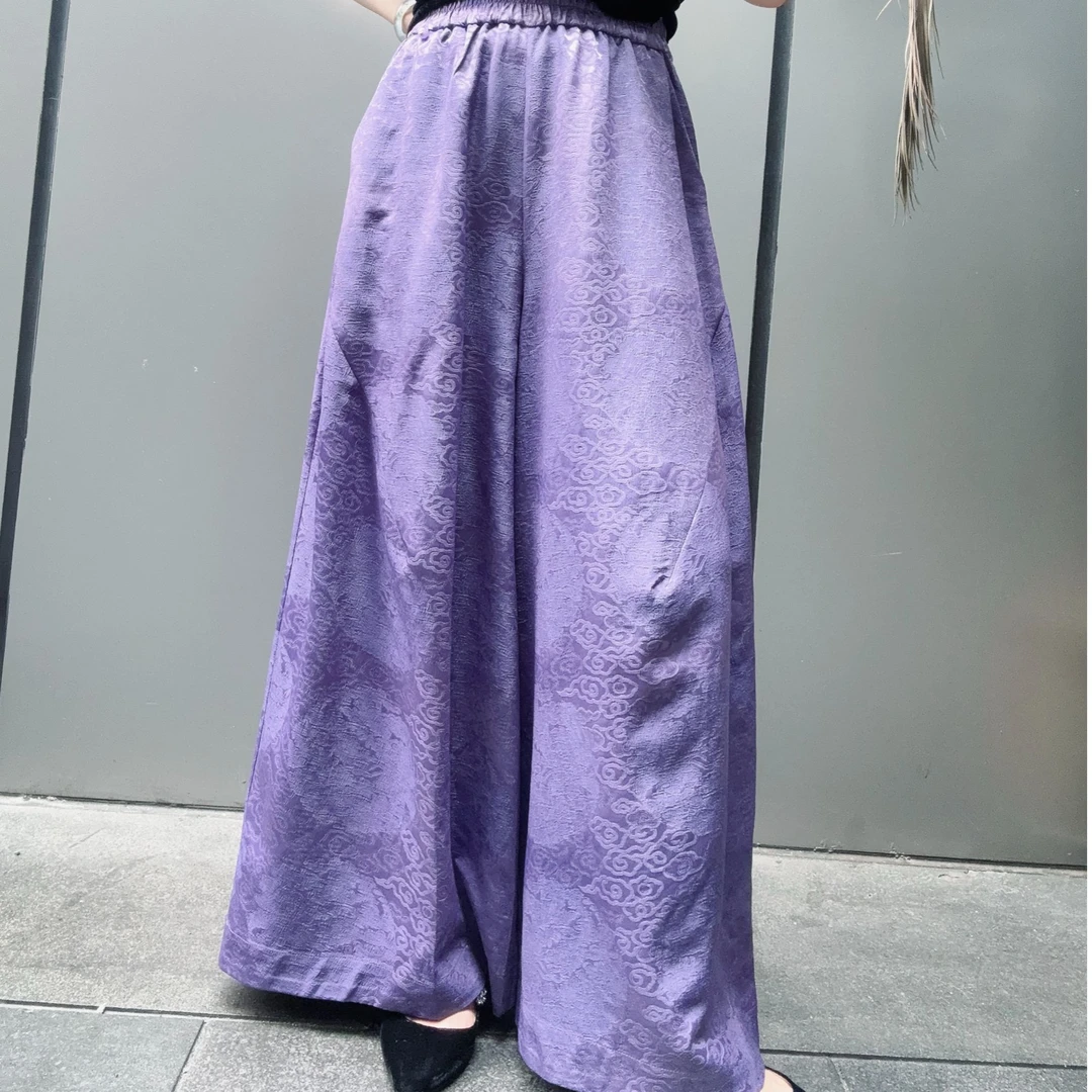 Betty Bairn【羲和】高定系列松紧腰提花休闲裤25B-BW9771
