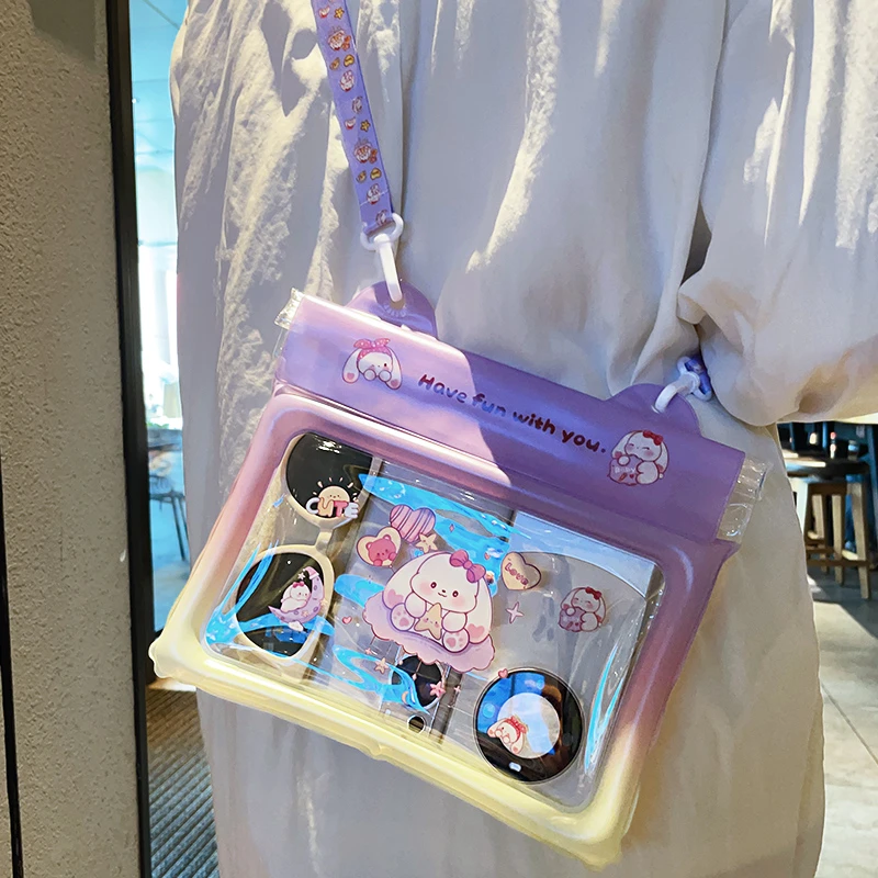 大容量防水袋斜挎腰包可触屏拍照游泳漂流水上乐园化妆品包包