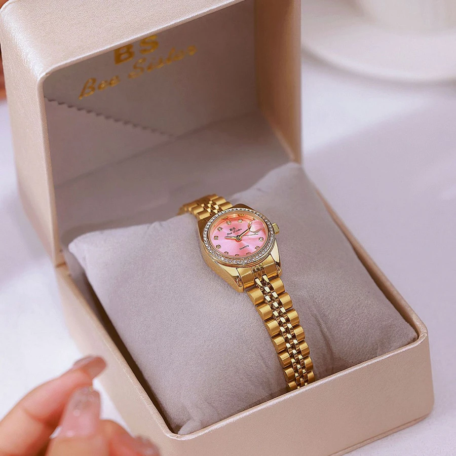 高档劳力经典女士手表商务钢带镶钻日历小绿表女款防水精致手表女