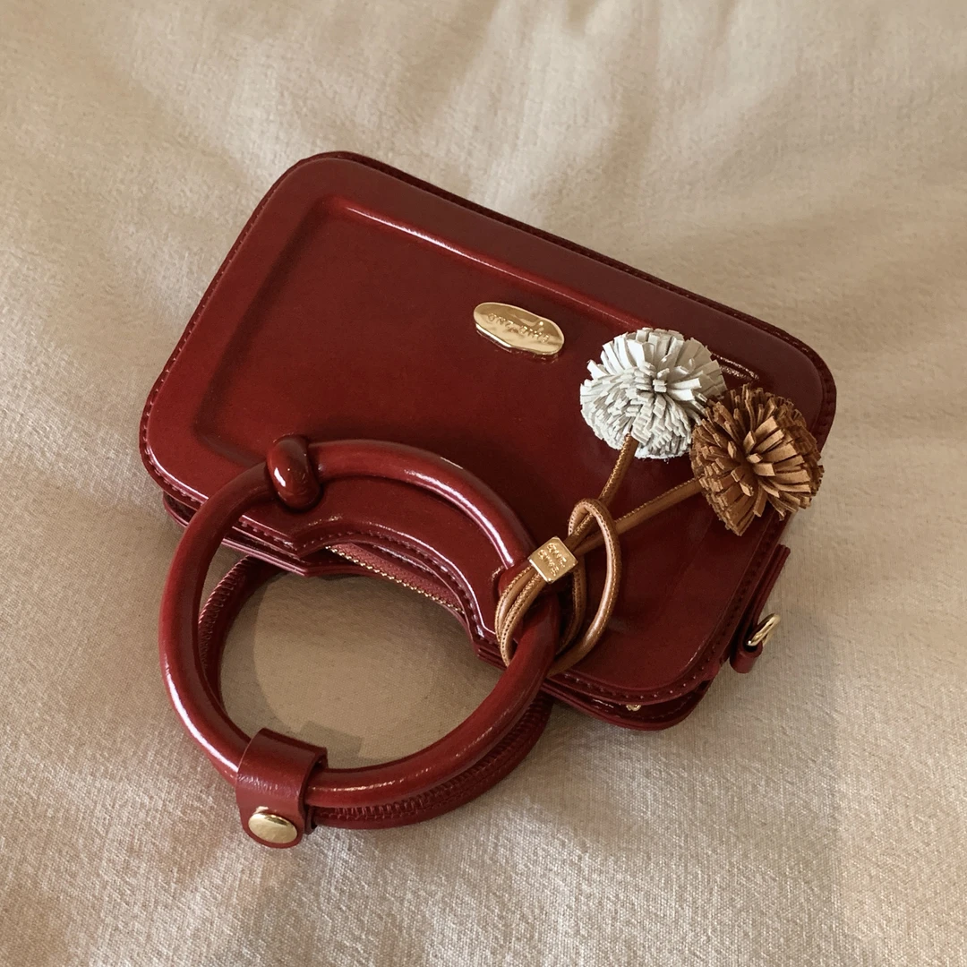 南风Chio2nd 巴黎暮色手提包女士2025新款红色包包斜挎包