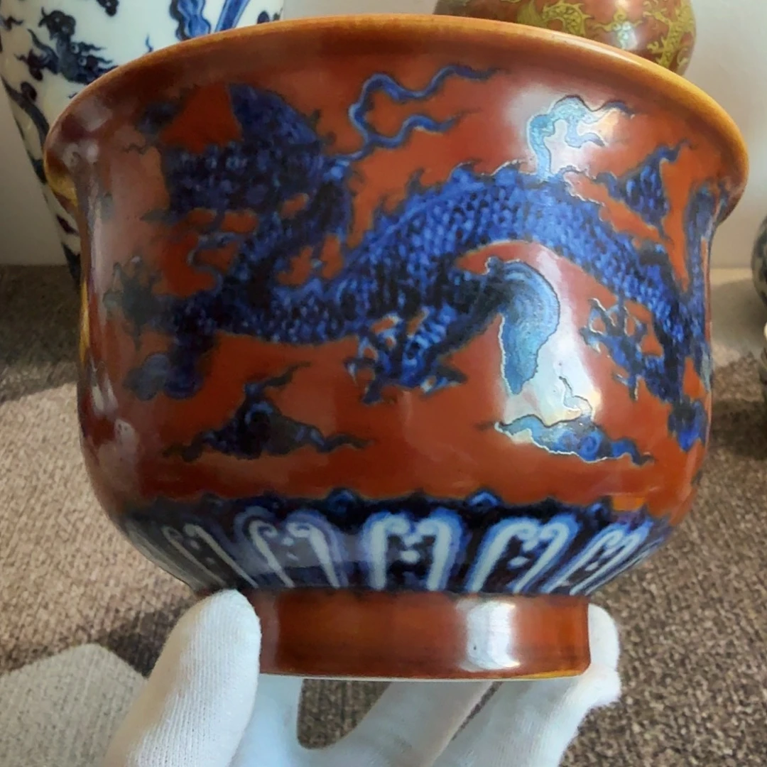 舞***色青花碗一件完整完整