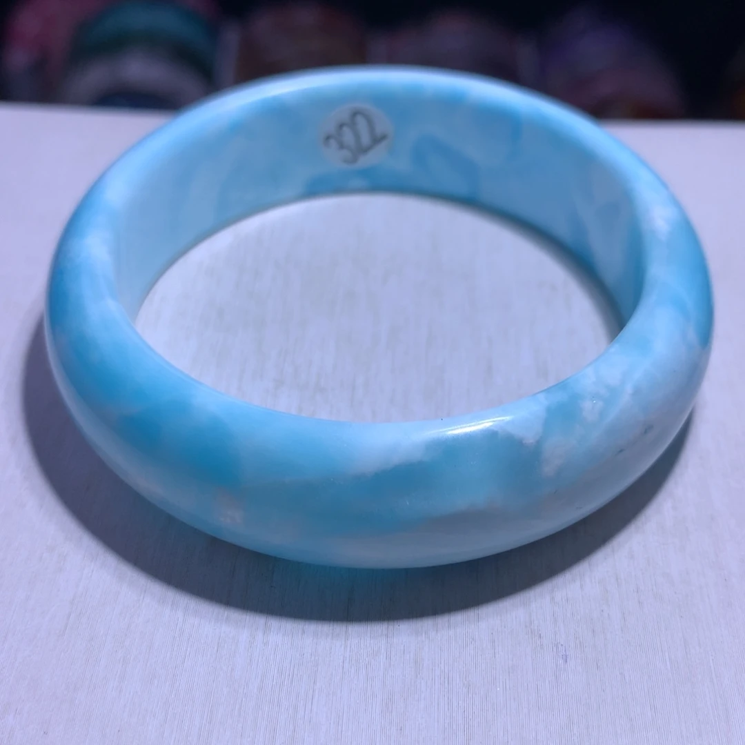 手镯水晶银S925镶嵌异极矿57.5圈322