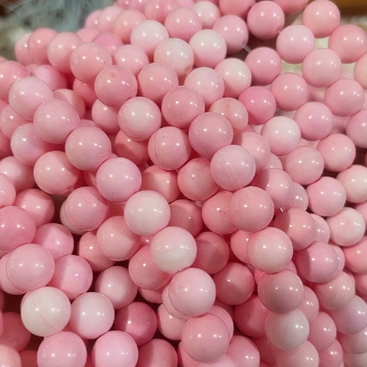 玛瑙/玉髓合金珠宝半成品一条8mm女皇贝圆珠