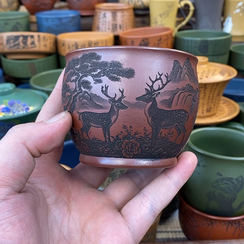 【闪购商品】紫砂杯子宜兴全手工紫砂杯