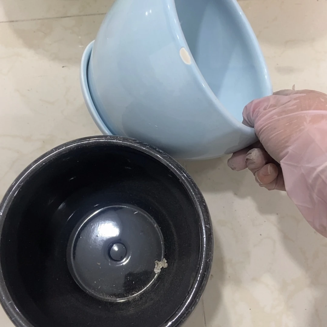 红陶高温陶瓷花盆瑕疵