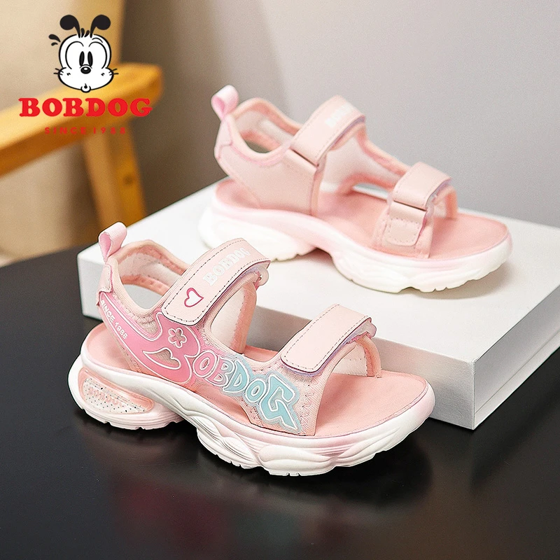 巴布豆女童凉鞋夏季透气小女孩中大童舒适百搭露趾沙滩凉鞋S593